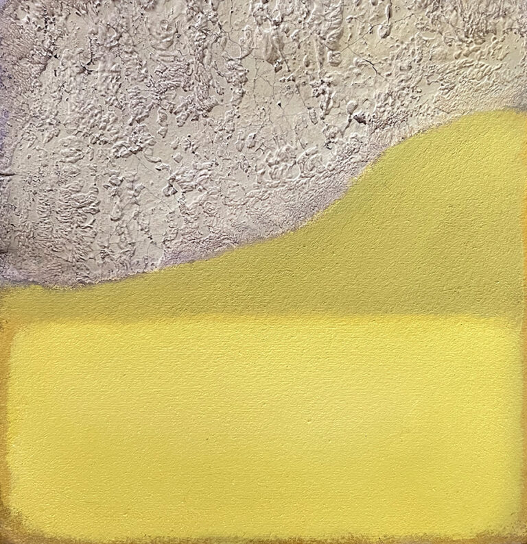 Yellow borders Oil, concrete on paper.21 x 21 cm pdf kopier